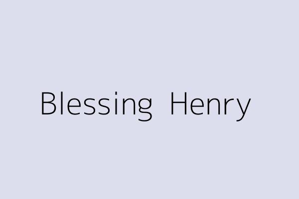 Blessing  Henry